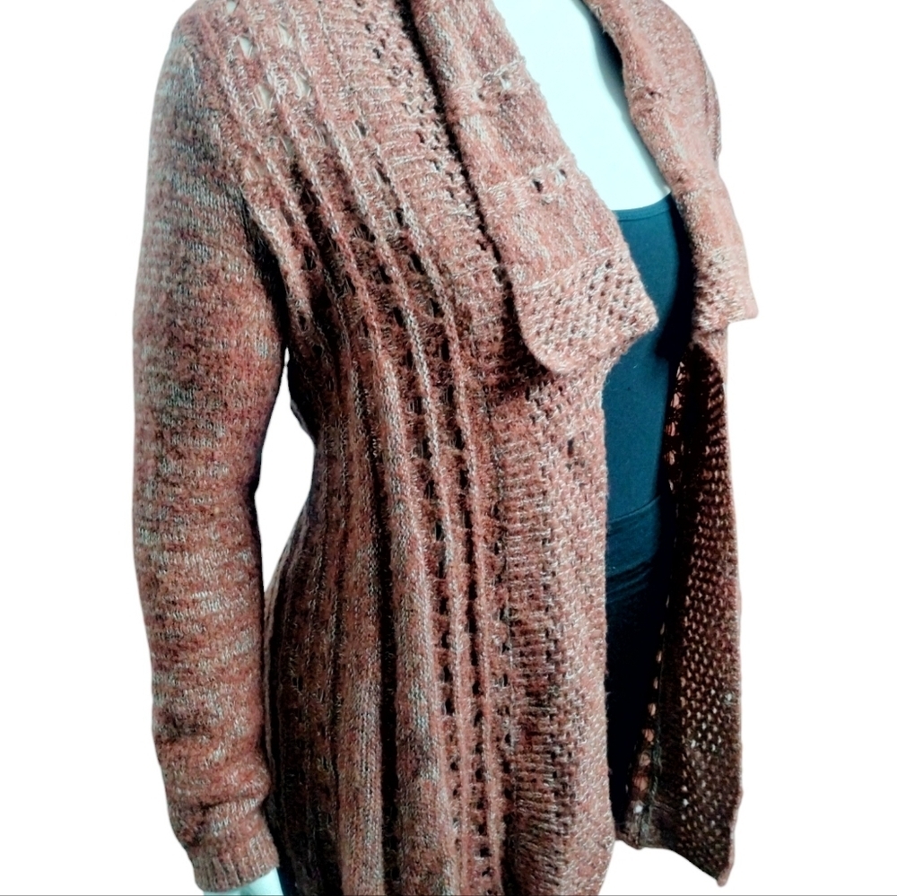 Anthropologie Rosie Neira All Days Wool Crochet Cardigan M Sweater Romantic Deli - Picture 3 of 9